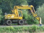 Gleisumbau Obere Ruhrtalbahn, Juli 2009, bei Meschede